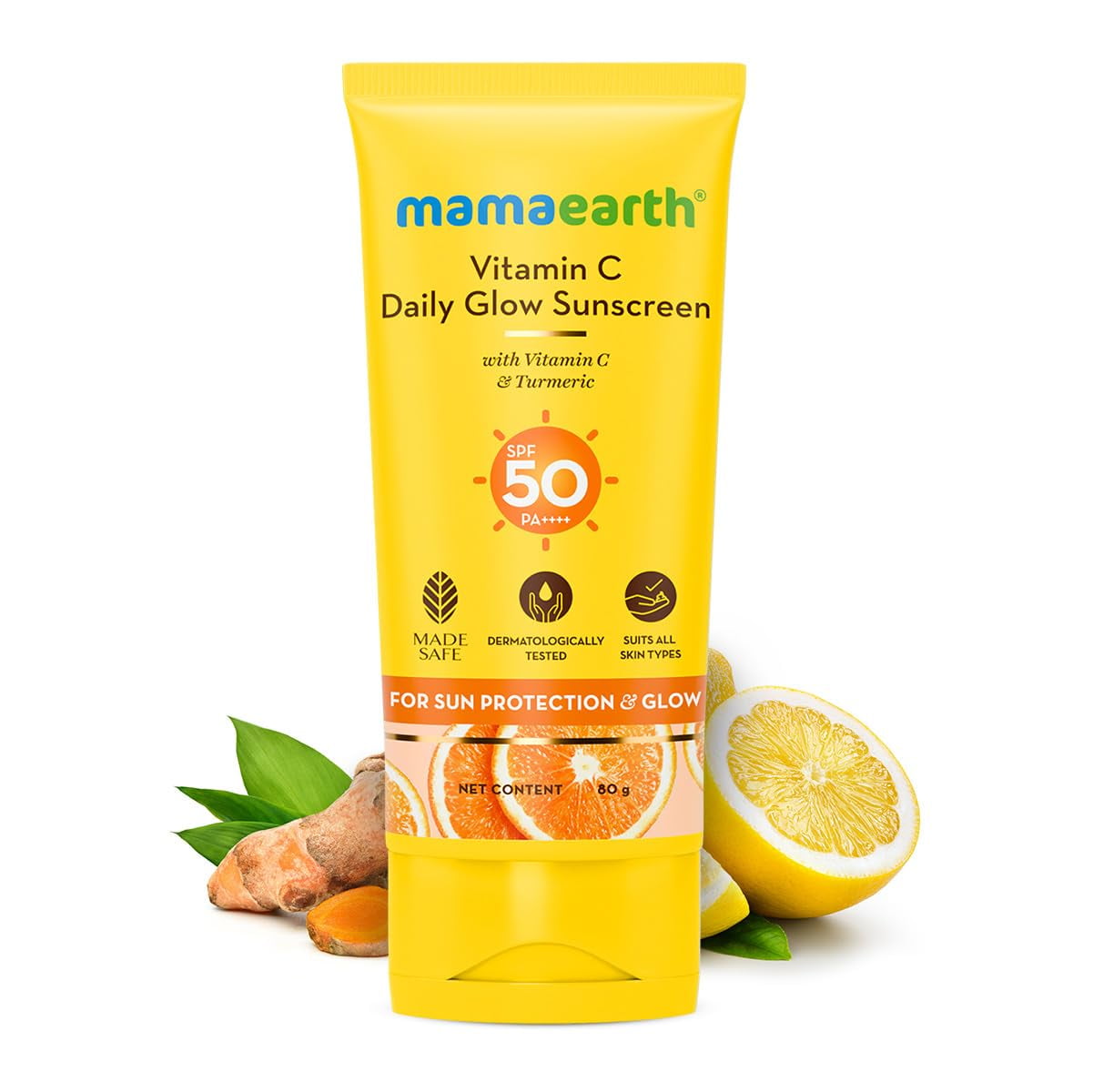 Mamaearth Vitamin C Daily Glow Sunscreen with Vitamin C & Turmeric for Sun Protection & Gl