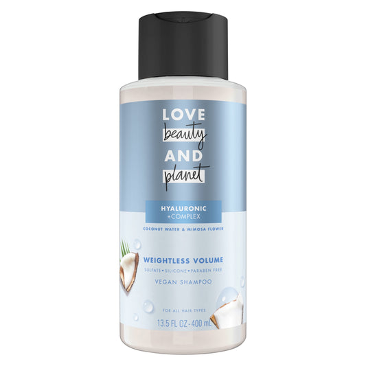 Love Beauty and Planet Daily Shampoo with Coconut Water All Hair Types, Mimosa Flower, 13.