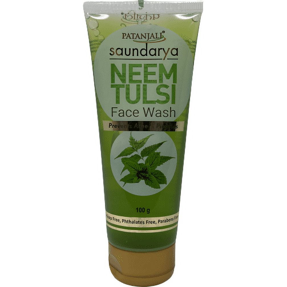 Pack Of 4 - Patanjali Neem Tulsi FaceWash - 100 Gm (3.5 Oz)