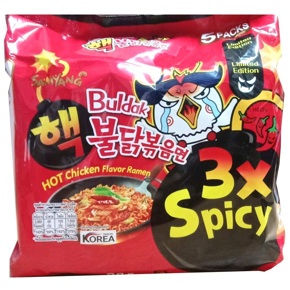 Samyang 3X Spicy Buldak Hot Chicken Flavour Instant Korean Noodles - 140Gm*5Pack (5Pack Co