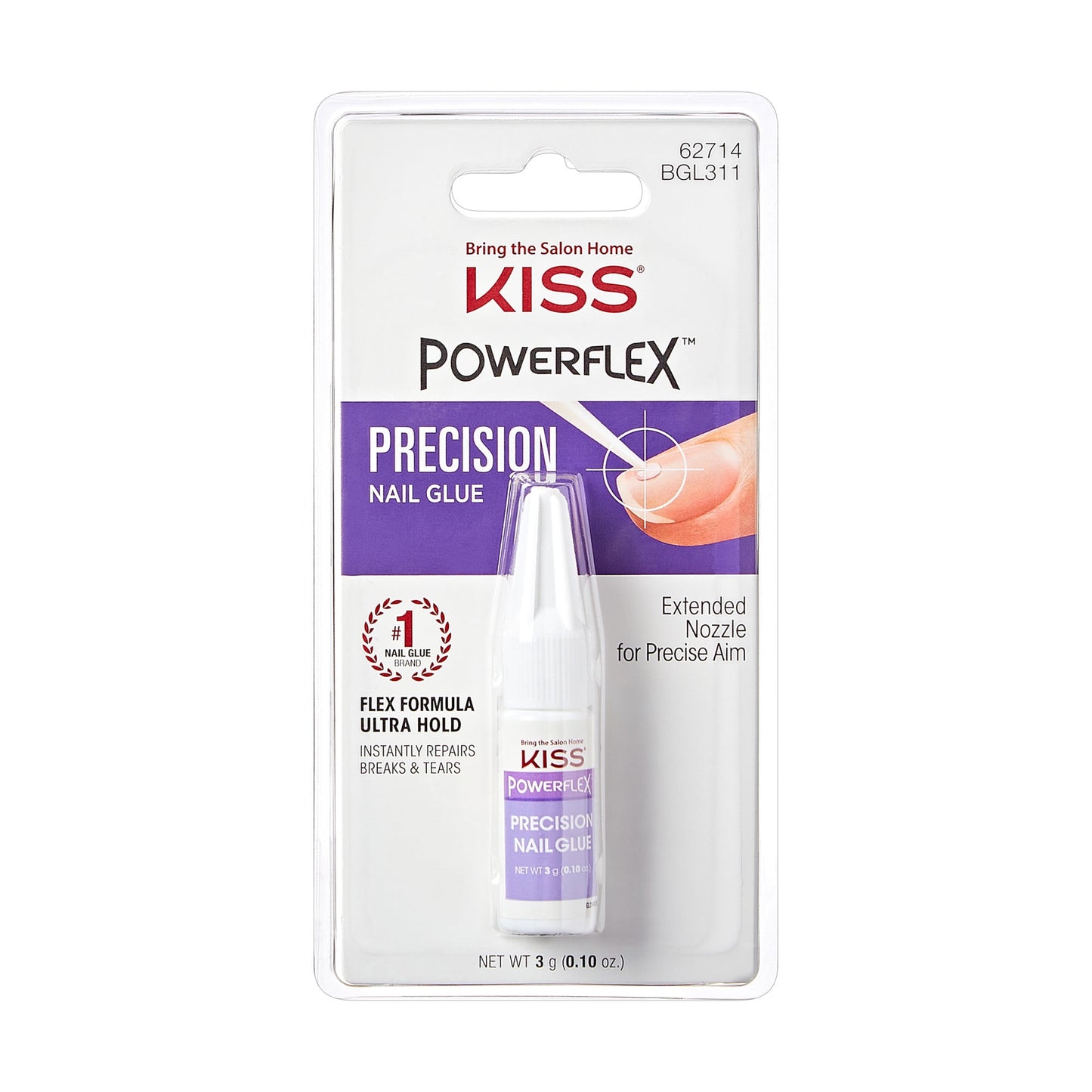 KISS PowerFlex Ultra Hold Precision Nail Glue for Press Ons, Net Wt. 3g (0.1 oz.)