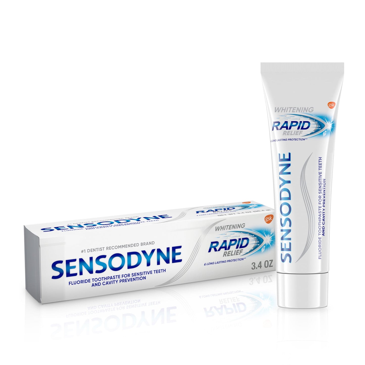 Sensodyne Rapid Relief Whitening Sensitive Toothpaste, 3.4 Oz