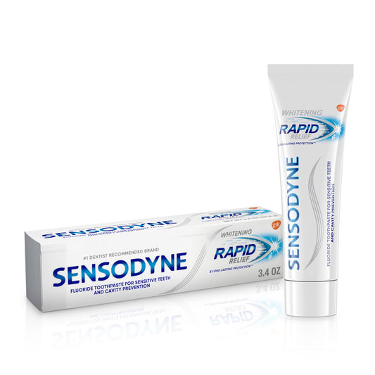 Sensodyne Rapid Relief Whitening Sensitive Toothpaste, 3.4 Oz