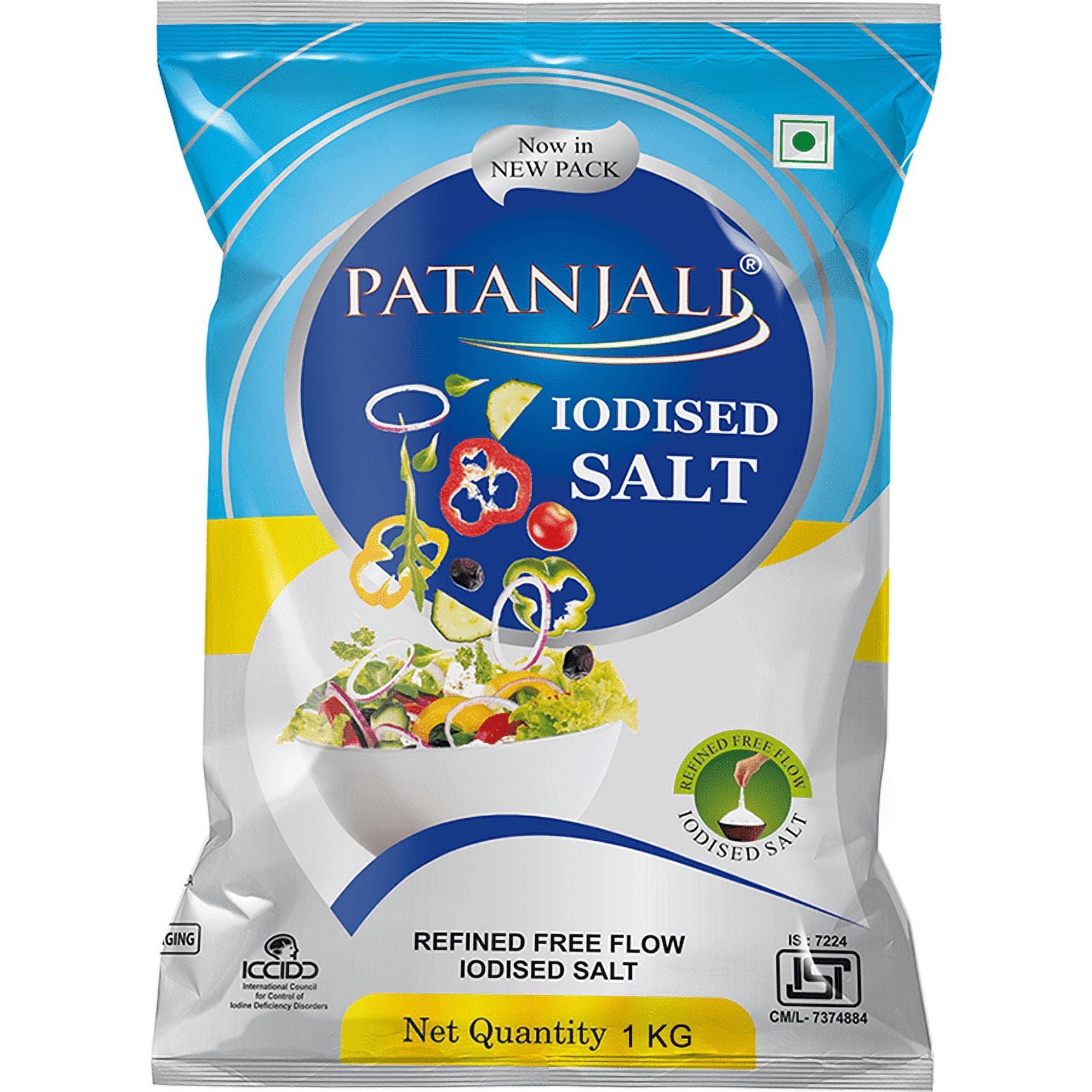 Patanjali Iodised Salt - 1 Kg (2.2 Lb)