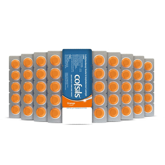 Cipla Cofsils Lozenges (100 Lozenges) | Orange Flavour | Quick Relief from Sore Throat, It