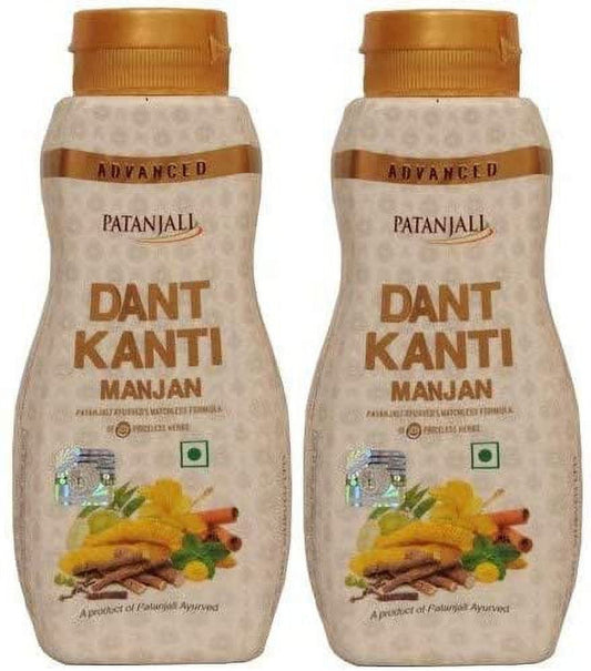 Patanjali Advance Dant Kanti Manjan, 100g (Pack of 2) Original patanjali Toothpaste Oral C