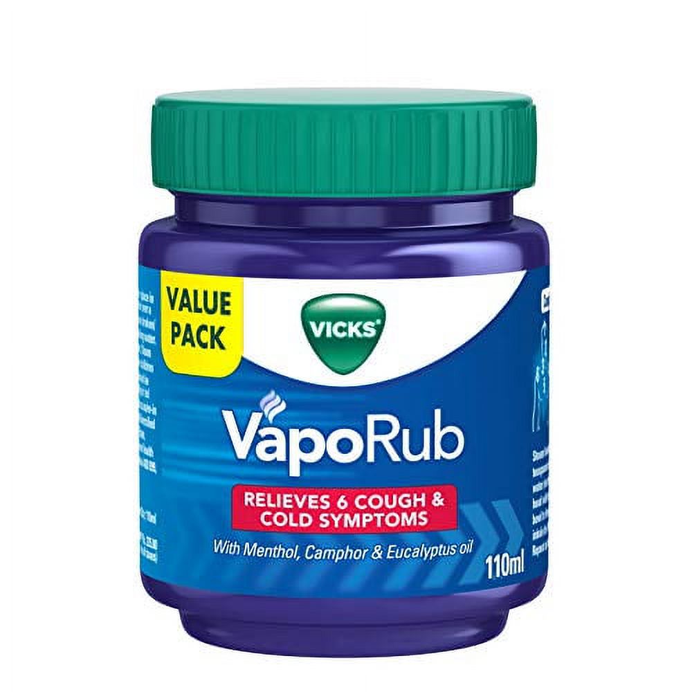 Vicks Vaporub 110ml, Relief From Cold, Cough, Blocked Nose, Headache, Body ache, Muscular