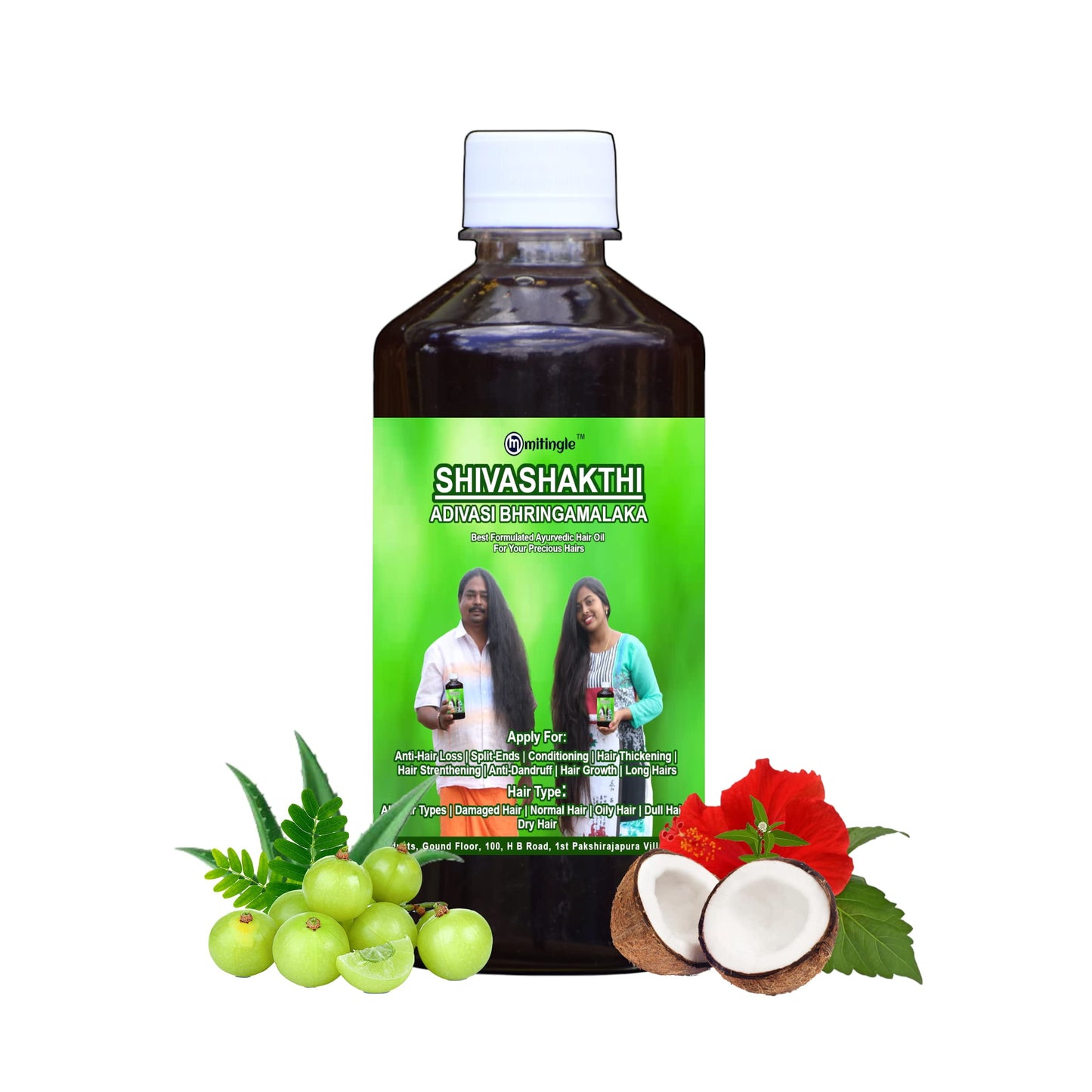 Mitingle Shivashakthi Adivasi Bhringamalaka Herbal HairOil 250ml, Natural Herbs And Roots