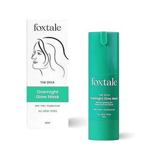 Foxtale Overnight Glow Mask, 4% Glycolic Acid, 3% Lactic Acid, 1% Mandelic Acid, 3% PHA |