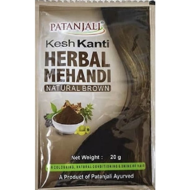 Patanjali Herbal Mehandi Natural Brown - 20 Gm (0.7 Oz)