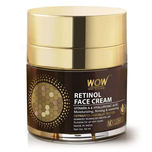 WOW Skin Science Retinol Face Cream - Anti-Aging Moisturizer - Hydration For All Skin Type