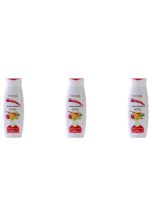 Pack Of 3 - Patanjali Kesh Kanti Silk And Shine Shampoo - 200 Ml (6.76 Oz)