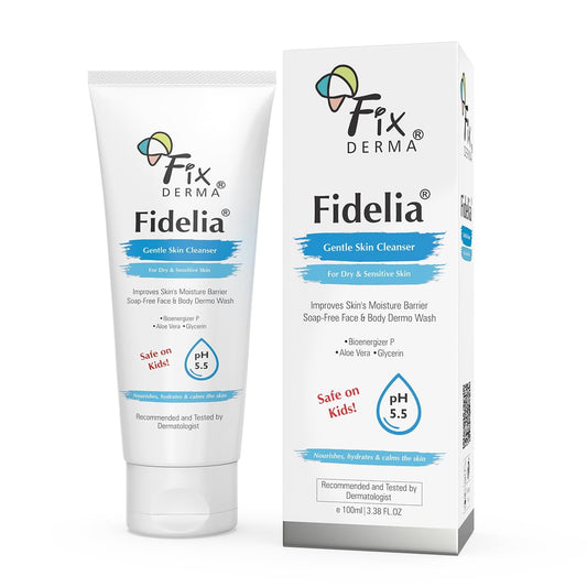 Fixderma Fidelia Gentle Skin Cleanser Soap Free Face & BodyWash - 100Ml