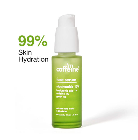 mCaffeine Green Tea 10% Niacinamide FaceSerum for Blemish Free Skin - 30 ml