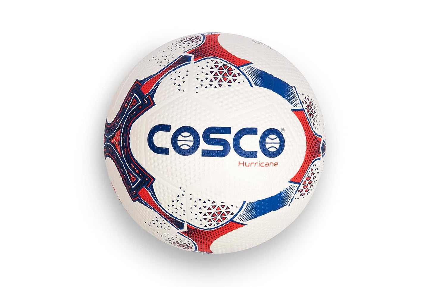 Cosco Rubber Hurricane Football - Size 5, Colour White | Rubberized Moulded | Strong Nylon