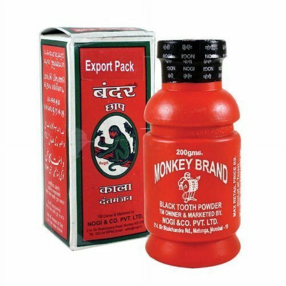 Monkey Brand Black tooth Powder Ayurvedic Oral Care 200g (7.05oz)