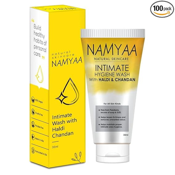 Namyaa Haldi Chandan Intimate Hygiene Wash | With Germ and Odour Protection | pH Balanced