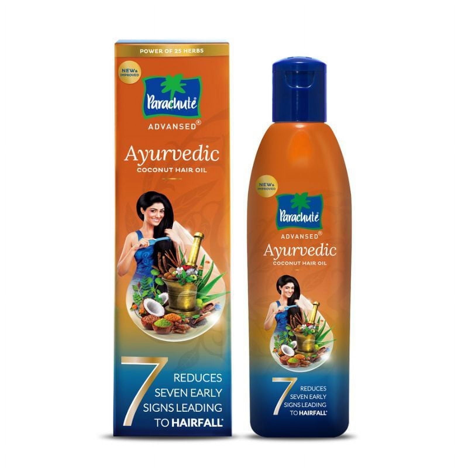 Parachute Advansed Ayurvedic Coconut HairOil With Neem & Bhringraj - Reduces Dandruff & Ha