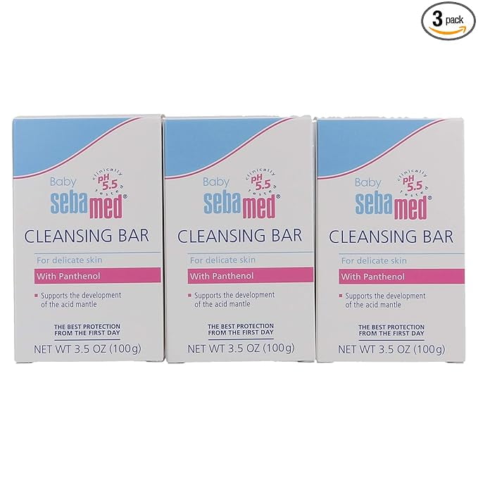 Sebamed Baby Ultra Mild Cleansing Bar Hypoallergenic Non-irritating Cleanse 100gm (pack of