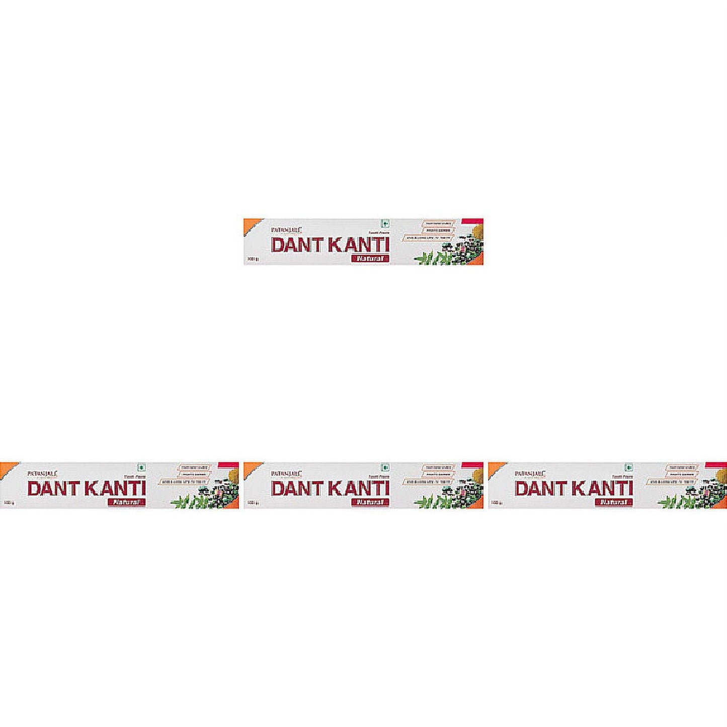 Pack Of 4 - Patanjali Dant Kanti Natural Toothpaste - 120 Gm (4.23 Oz)