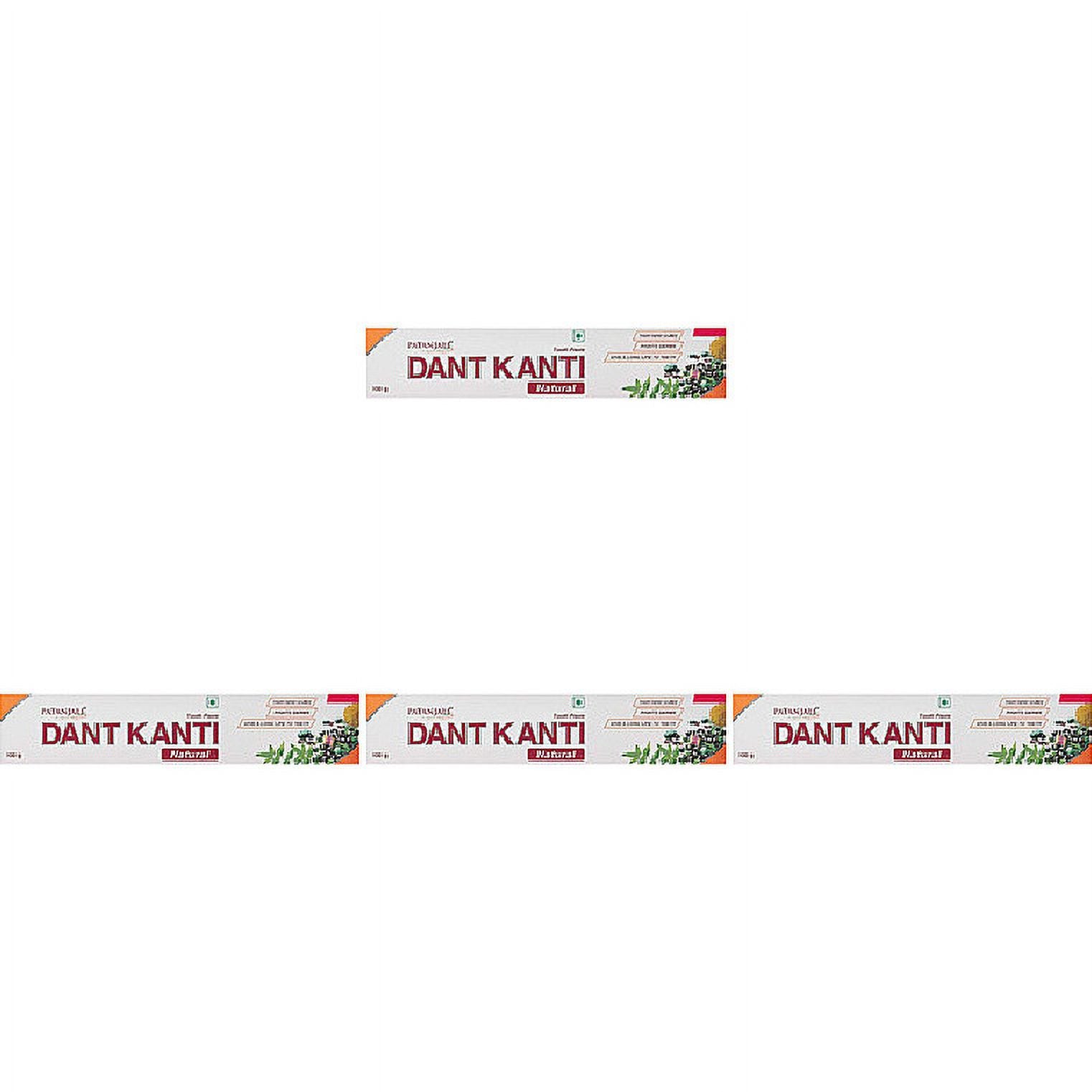 Pack Of 4 - Patanjali Dant Kanti Natural Toothpaste - 120 Gm (4.23 Oz)