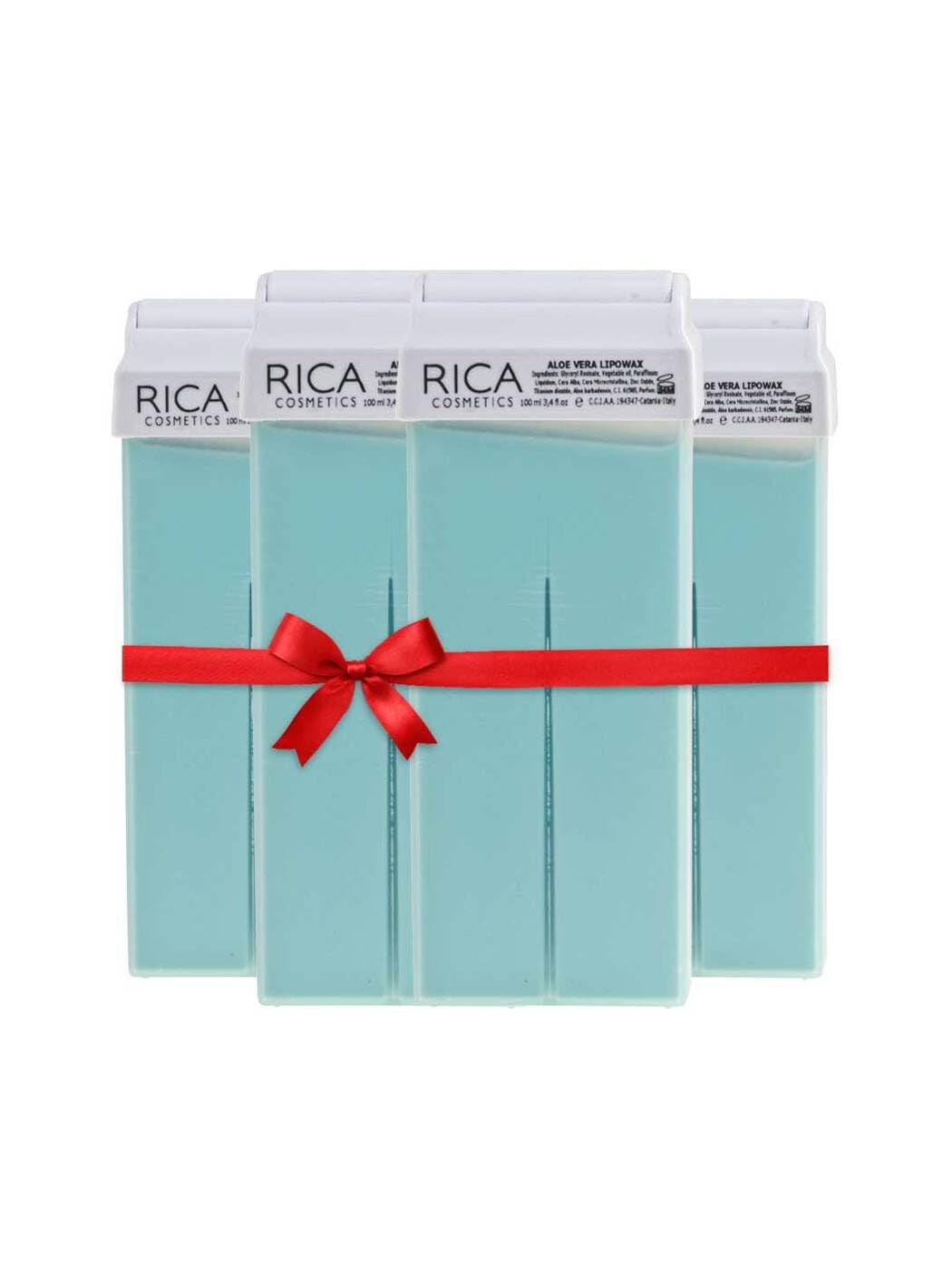 RICA Aloe Vera Roll on waxing Kit - Set of 4 Refill wax - 100 ML