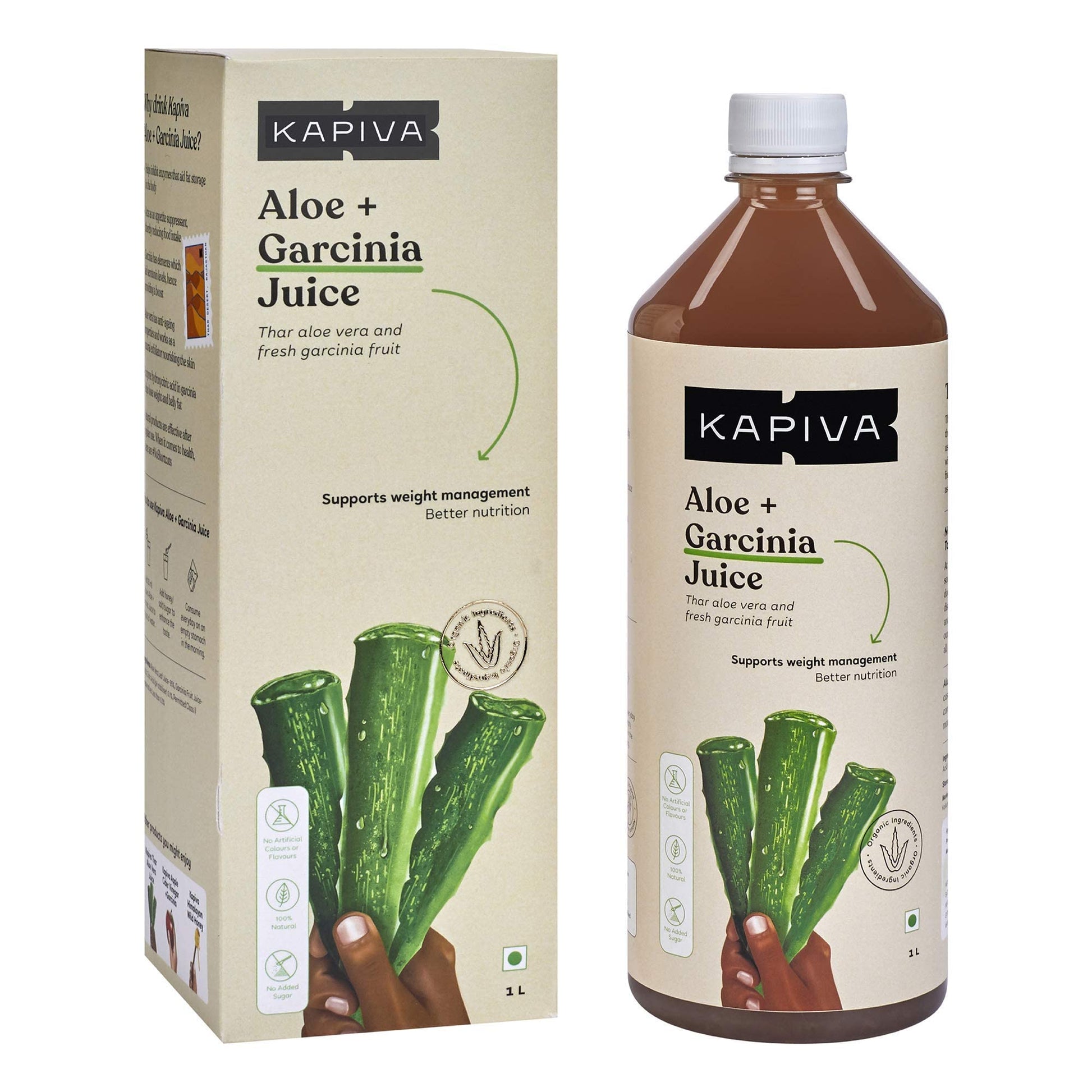 Kapiva Aloe Vera + Garcinia Juice | Garcinia Cambogia For Weight Management And Detox | No