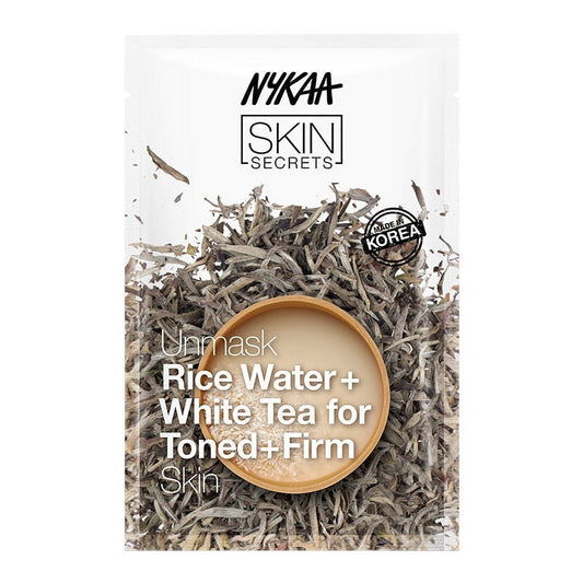 Nykaa Skin Secrets Exotic Indulgence Rice Water + White Tea Sheet Mask For Toned & Firm Sk