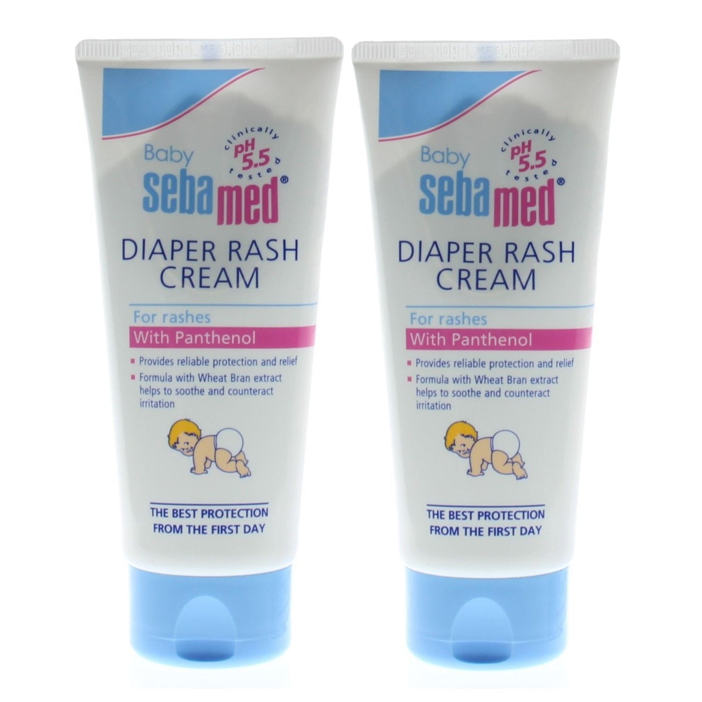 Sebamed Baby Diaper Rash Cream for Rashes with Panthenol 100ml/3.4oz (2 Pack)