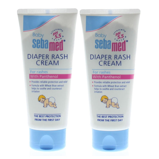 Sebamed Baby Diaper Rash Cream for Rashes with Panthenol 100ml/3.4oz (2 Pack)