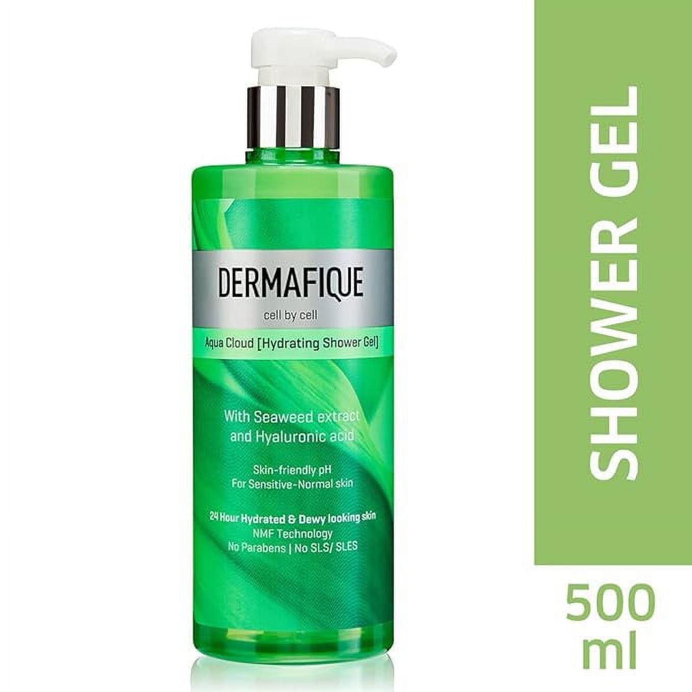 Dermafique Aqua Cloud Hydrating Shower Gel 500ml BodyWash for Women & Men Sensitive Norma