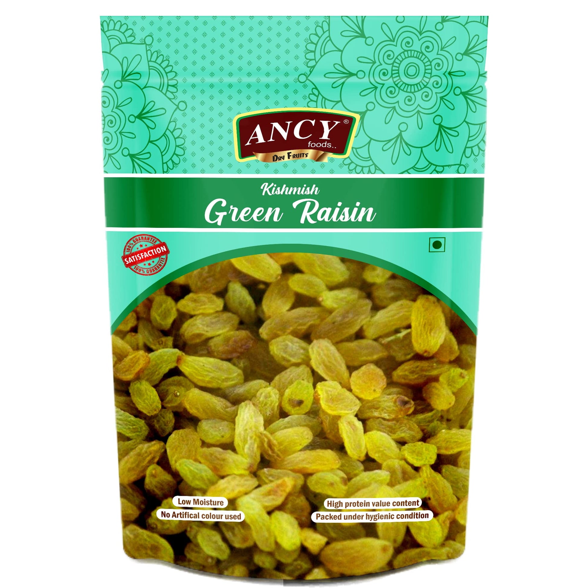 Ancy Green Raisins (Kishmish) Long Size And Sweet (250 Grmas)