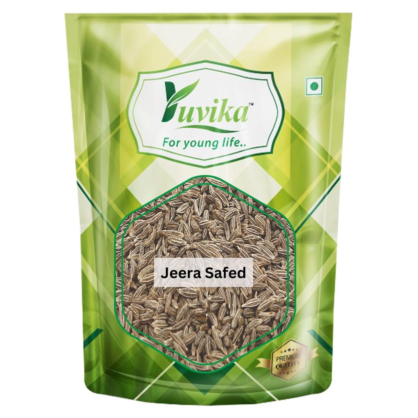 Yuvika Jeera Safed - Cuminum Cyminum - White Cumin Seeds (450 Grams)
