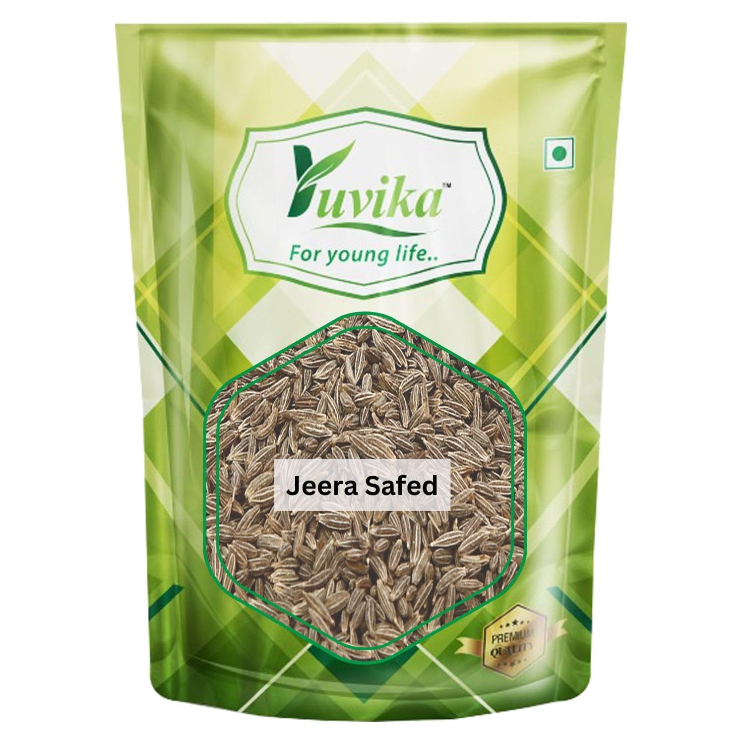 Yuvika Jeera Safed - Cuminum Cyminum - White Cumin Seeds (450 Grams)