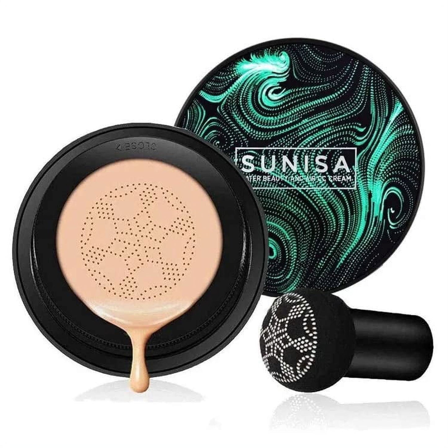 MACGLAM Sunisa 3 in 1 CC and BB Water Proof Foundation Concealer Cream with Air Cushion Mu