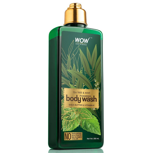WOW Skin Science Tea Tree & Mint Foaming BodyWash - 250 mL