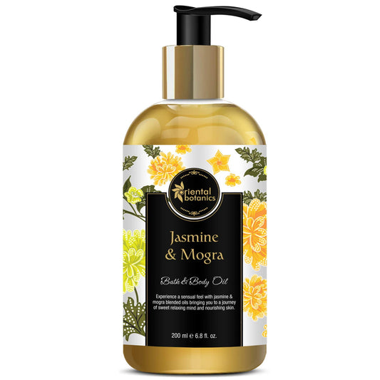 Oriental Botanics Bath & BodyOil (Jasmine & Mogra) - 200ml - No Mineral Oil
