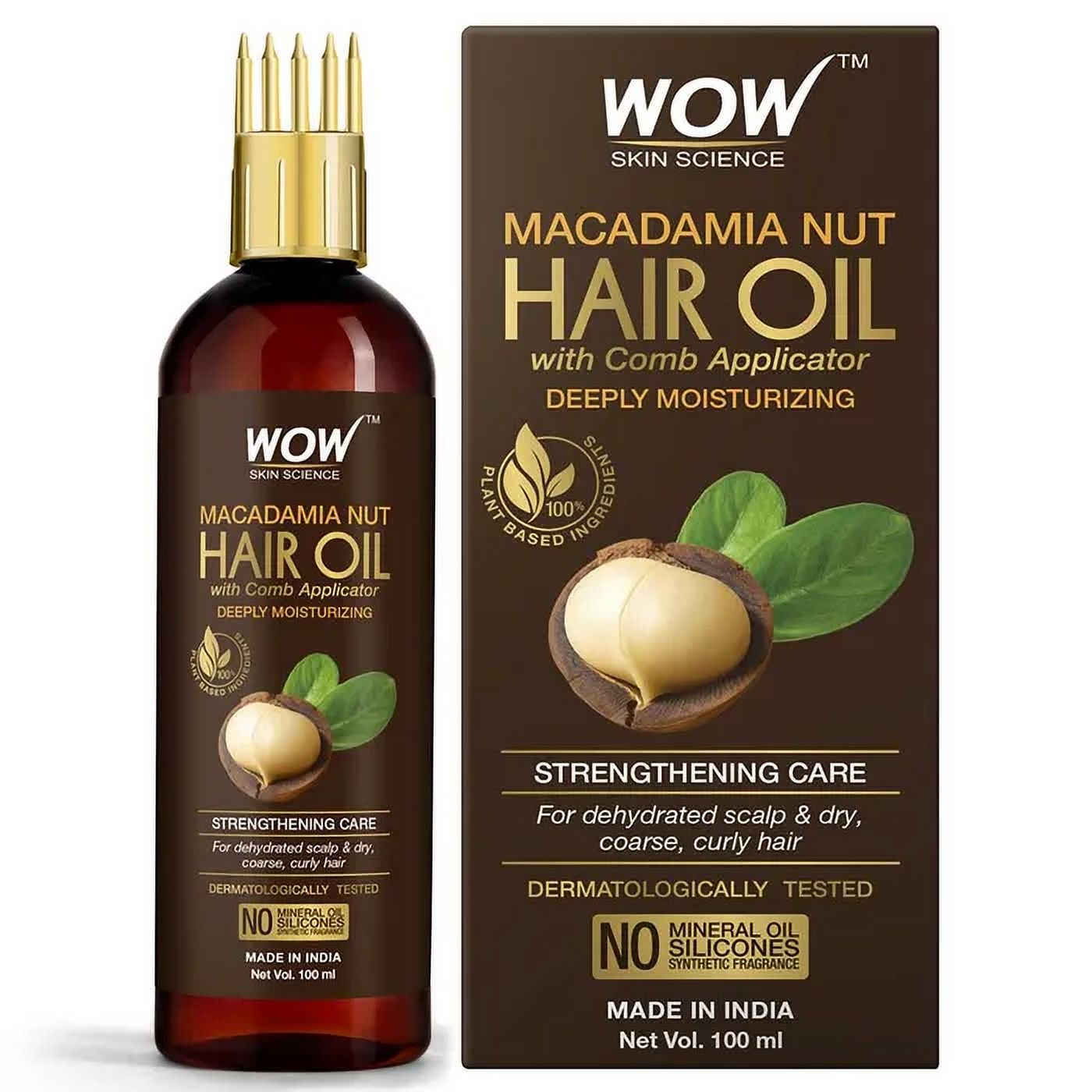 Wow Skin Science Macadamia Nut HairOil, 100ml