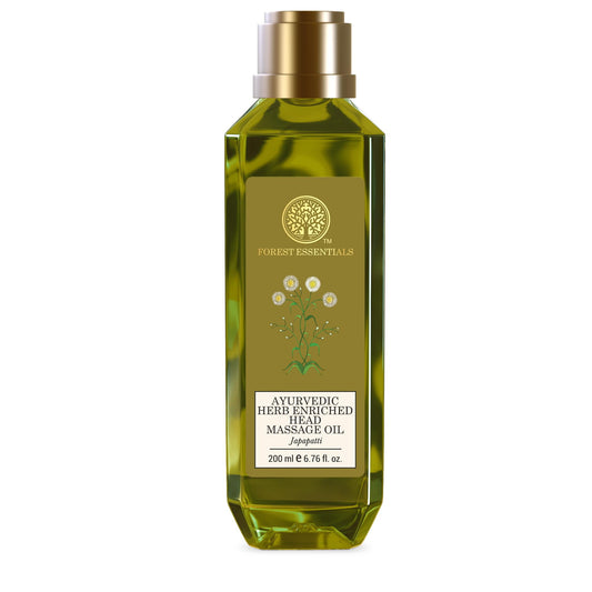 Forest Essentials Ayurvedic Herb Enriched Head Massage Oil Japapatti | For Dry, Frizzy Hai