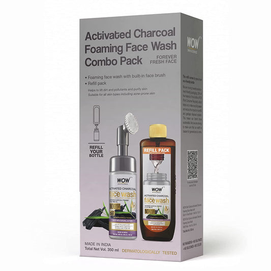 WOW Skin Science Activated Charcoal Foaming FaceWash Combo Pack- Consist of Foaming FaceWa