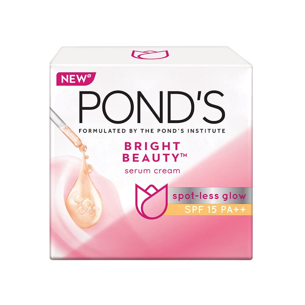 Pond's Bright Beauty SPF 15 Day Cream for Glowing Skin Daily Face Moisturizer- 50 G