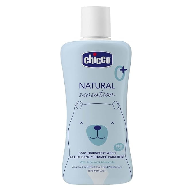 Chicco Baby Hair & Body Cleanser Natural Sensation 200ml | BodyWash and Shampoo