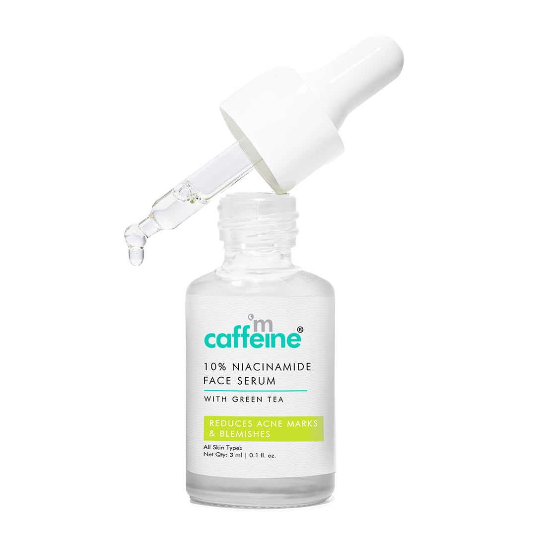 mCaffeine 10 Niacinamide FaceSerum for Glowing Skin with Green Tea Reduces Dark Spots Pigm