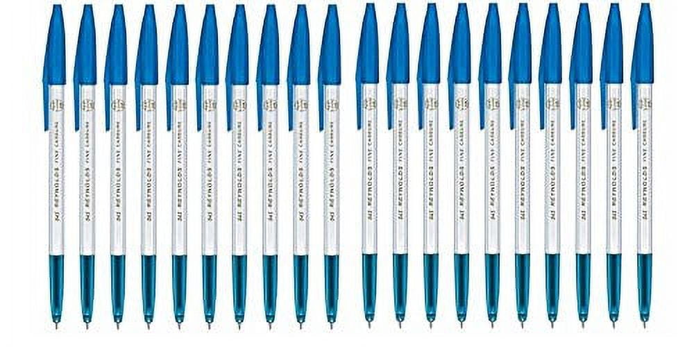 Reynolds Wrap 045 Fine Carbure Ball Point Pens, Fine Point, 0.45 mm, Blue Ink, 20 Count, 2