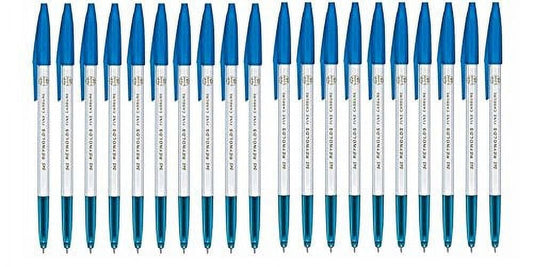 Reynolds Wrap 045 Fine Carbure Ball Point Pens, Fine Point, 0.45 mm, Blue Ink, 20 Count, 2