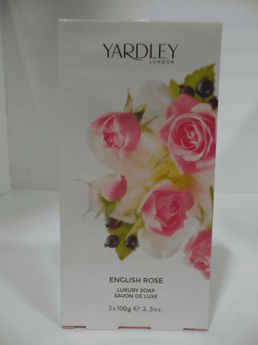 Yardley English Rose Luxury Soap, 3 x 3.5 oz
