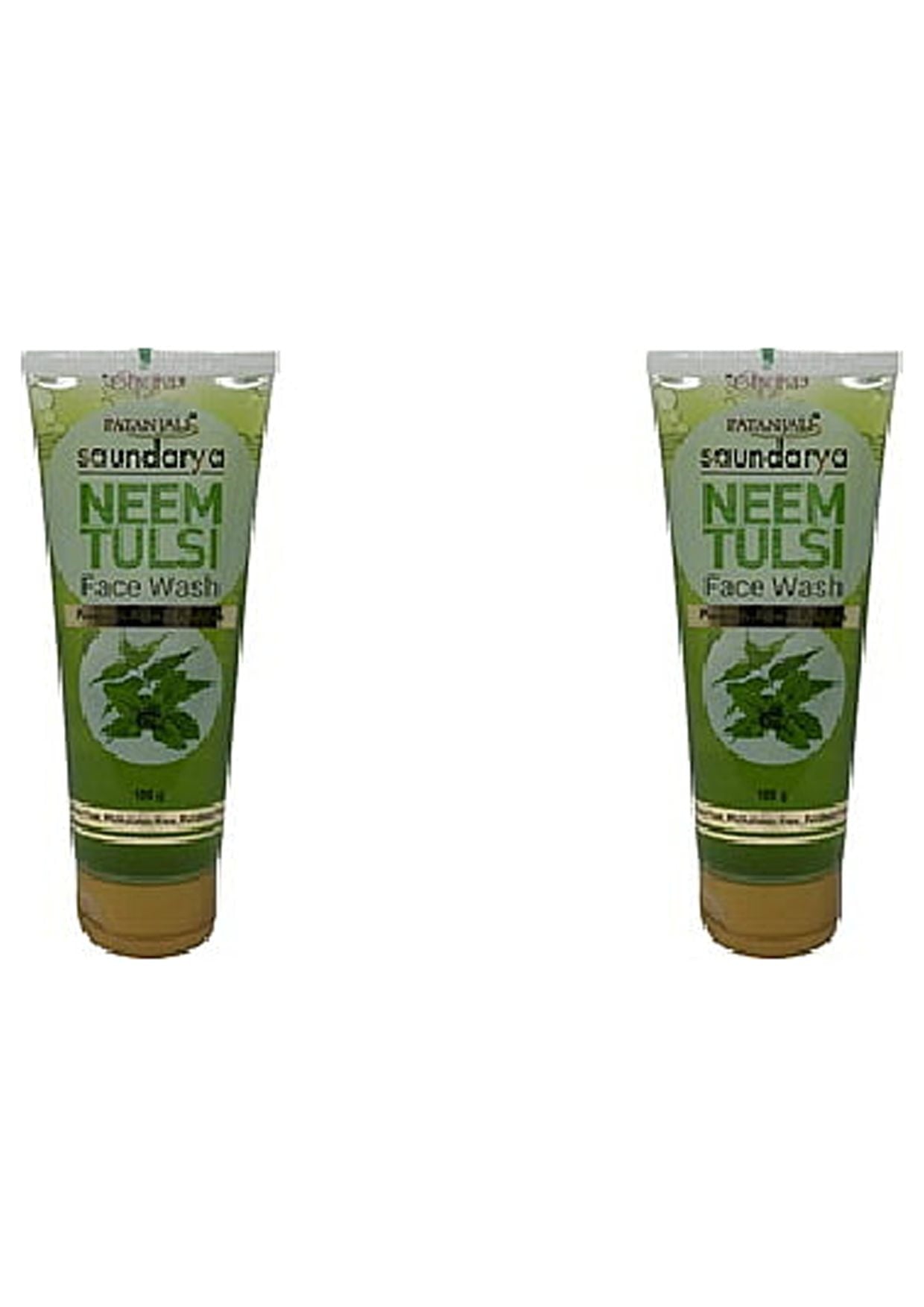 Pack Of 2 - Patanjali Neem Tulsi FaceWash - 100 Gm (3.5 Oz)