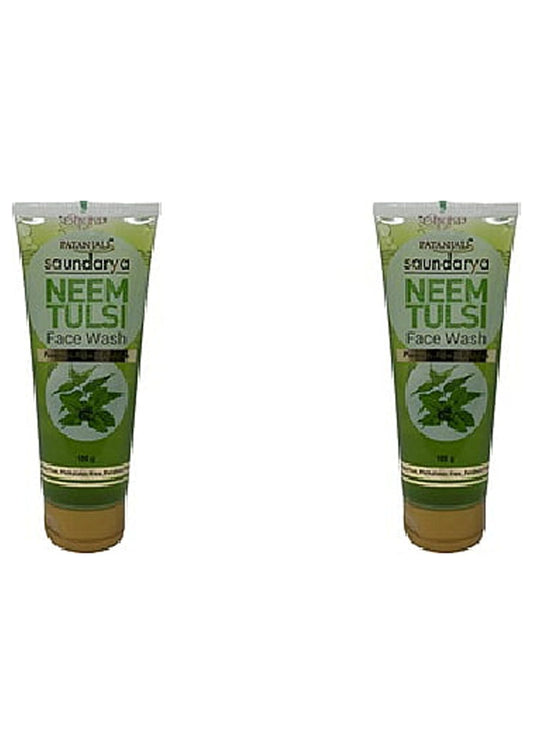 Pack Of 2 - Patanjali Neem Tulsi FaceWash - 100 Gm (3.5 Oz)