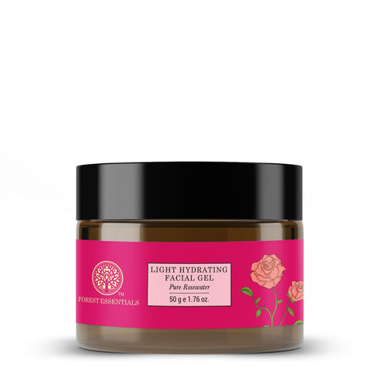 Forest Essentials Light Hydrating Facial Gel Pure Rosewater | Natural Gel Moisturizer for