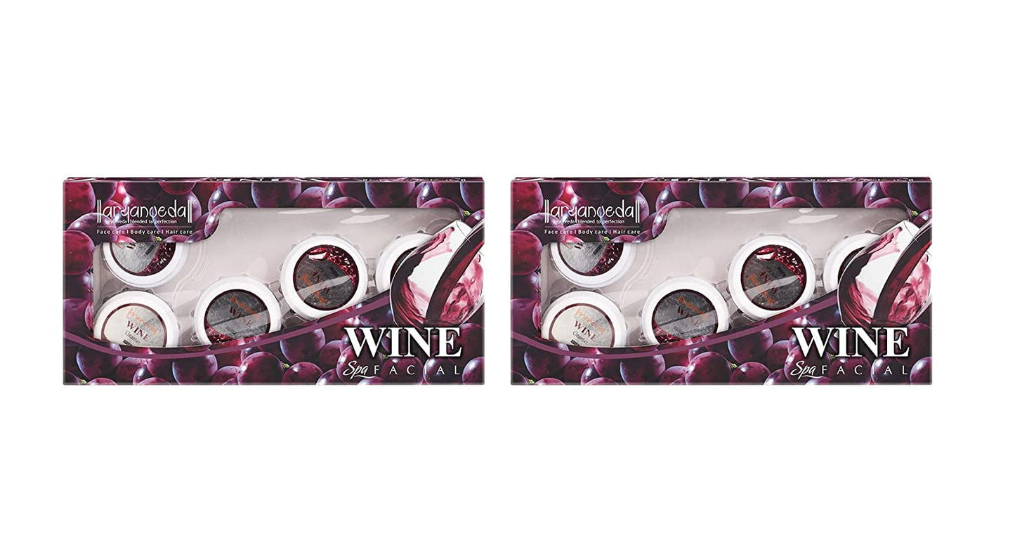 Aryanveda Unisex Wine Spa Facial kit for skin type; 210g â€“